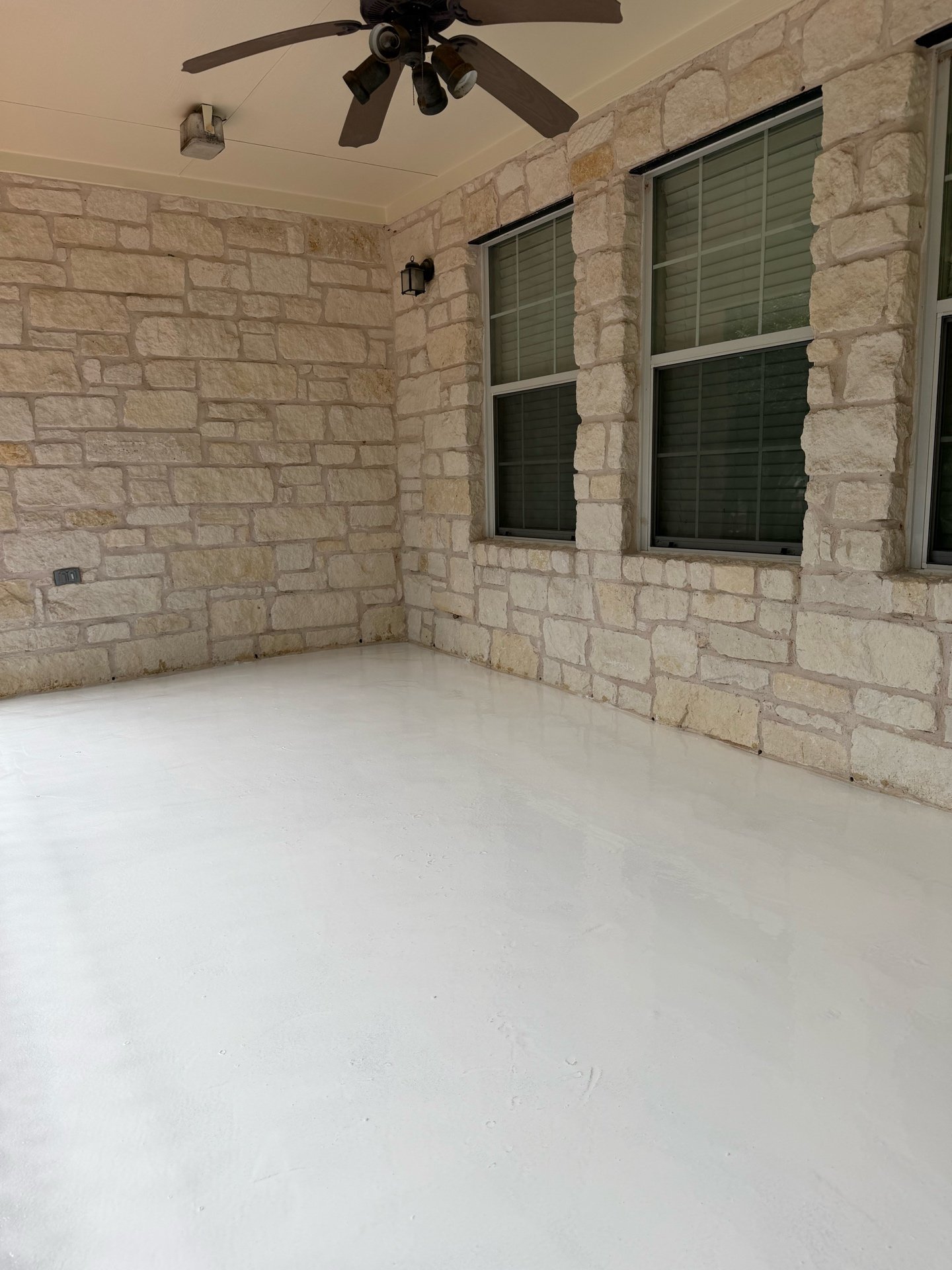 Light-colored finished floor coating in Austin, Texas